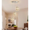 3-Lights Modern Crystal Pendant Lights for Kitchen Island LED Dimmable