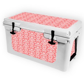 MightySkins (Cooler Not Included) Skin Compatible with RTIC 45 Cooler (2017 Model) - Coral Damask | Protective, Durable, and Unique Vinyl Decal wrap Cover | Easy to Apply | Made in The USA