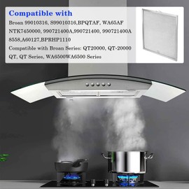 99010316 Range Hood Filter FOR Broan Nutone Range Hood S99010316 NTK7450000 990721400A -11 1/4" x 11 3/4" x 3/8"- (4 pack)