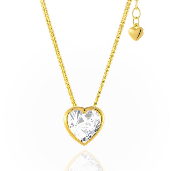 Sternvoll® Heart Necklace Made of 925 Sterling Silver with Zirknoia,