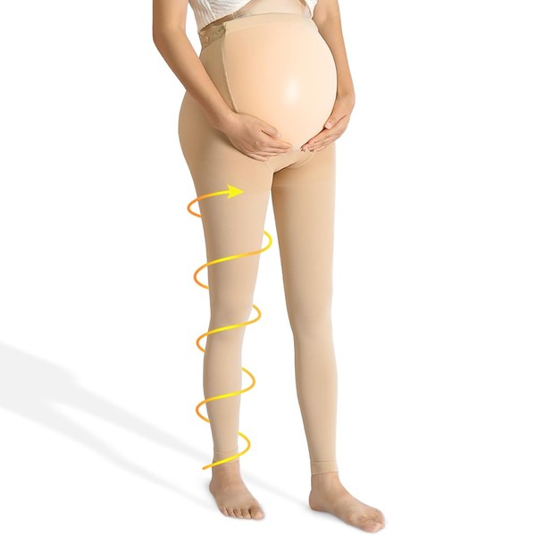 beister Maternity Medical Compression Tights, 20-30mmHg Graduated Support Pregnancy Legging
