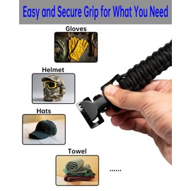 ParaDance Heavy Duty Glove Clips Work Glove Holders, Baseball Glove Clip Holder Strap w/Metal Alligator for Duty Belt Backpack Tactical, Firefighter Rescue Safety, Camping Hiking, Outdoor Activities