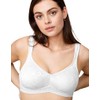 Wonderbra womens Women's Wireless With Wide Underbust Wonderband Bras, White,