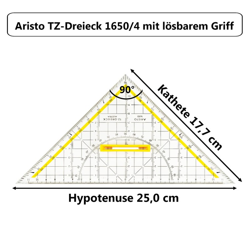 Aristo AR18054B TZ Triangle AR1650/4 with Geocover Protective Case (Hypotenuse