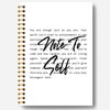 Guymn Note to Self Mental Health Notebook, Positive Quote Journal,