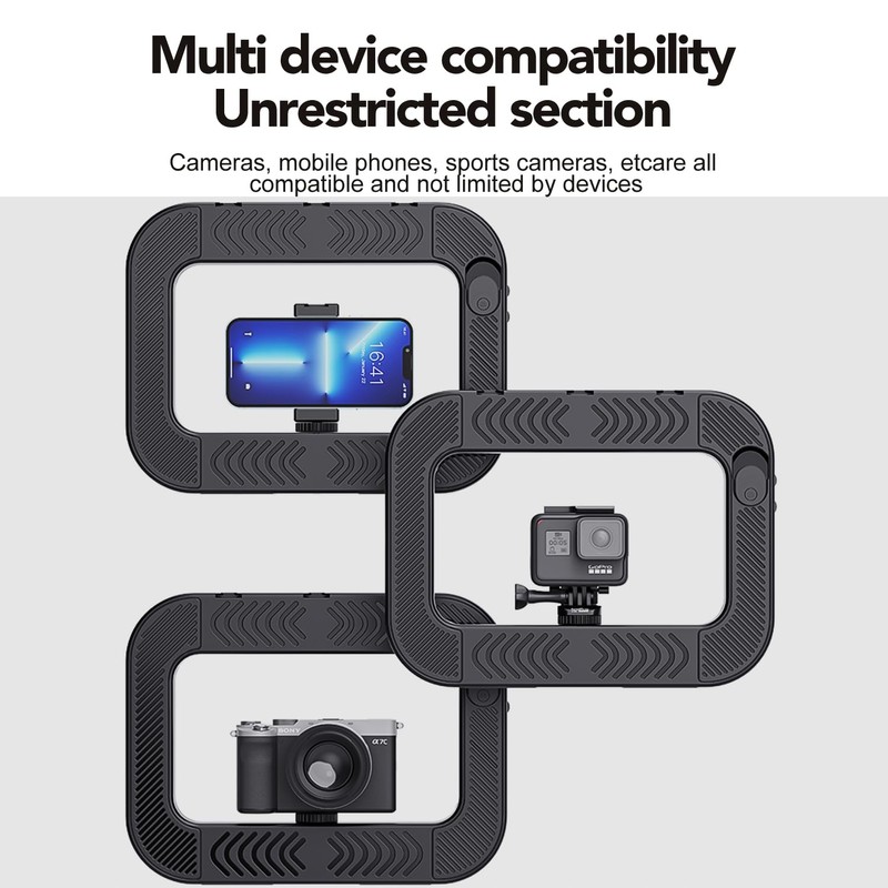 Smartphone Ring Selfie Light Kit Handheld LED Mobile Video Stabilizer