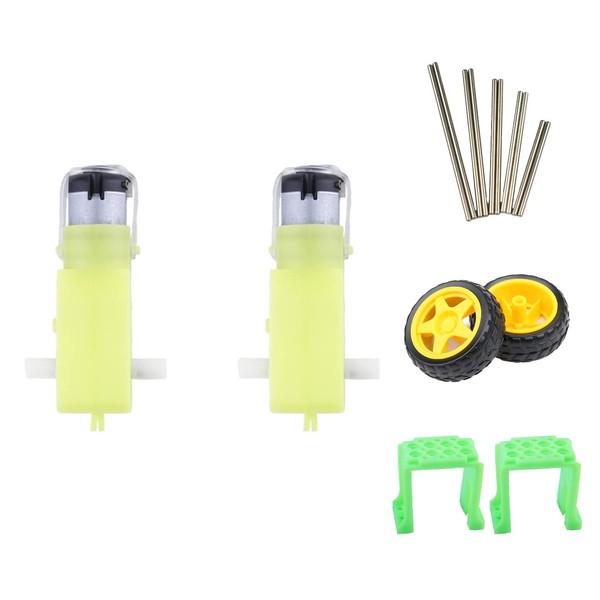 CHANCS DC Gear Motor 1:48 2pcs Double Shaft for DIY