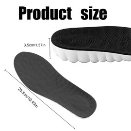 CHAOTEMAI Memory Foam Insoles, Height Increase Insoles, Shoe Insoles, Shoe Insoles Increase, Shock-Absorbing, Breathable & Arch Support, for Sports, Work and Everyday Use (3.5 cm, 41-42 Code)