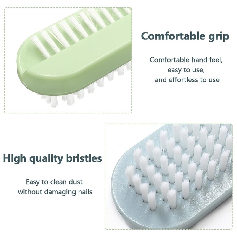 Aoyswuz 5 Pieces Nail Brushes Multicolor, Small Size Plastic Nail