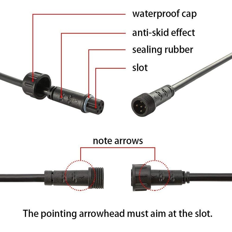 Sumaote 3.28ft 1m 5Pin Extension Cable Wire with Male and