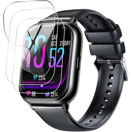 [2025 Model / Powerful Performance Model] Smart Watch [Set of 4] [Mounting Accessories Set] 1.85/1.9/1.91/1.92 inch Film Protective Film, 24-Hour Automatic Repair Technology, Soft Bubbles, Fingerprint
