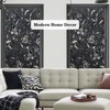 ConCus-T Total Blackout Window Privacy Film Tulip Engraving Window Decals,