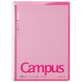 Kokuyo Note-6211AN-P Campus Notebook Cover, A4, With Pocket For Handouts, Pink