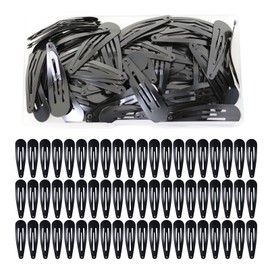 100 Pack Snap Hair Clips, BetterJonny 2 Inch Non-Slip Hair Barrettes Hairpins Metal Hair Clips Accessories for for Kids Girls Women（Black）