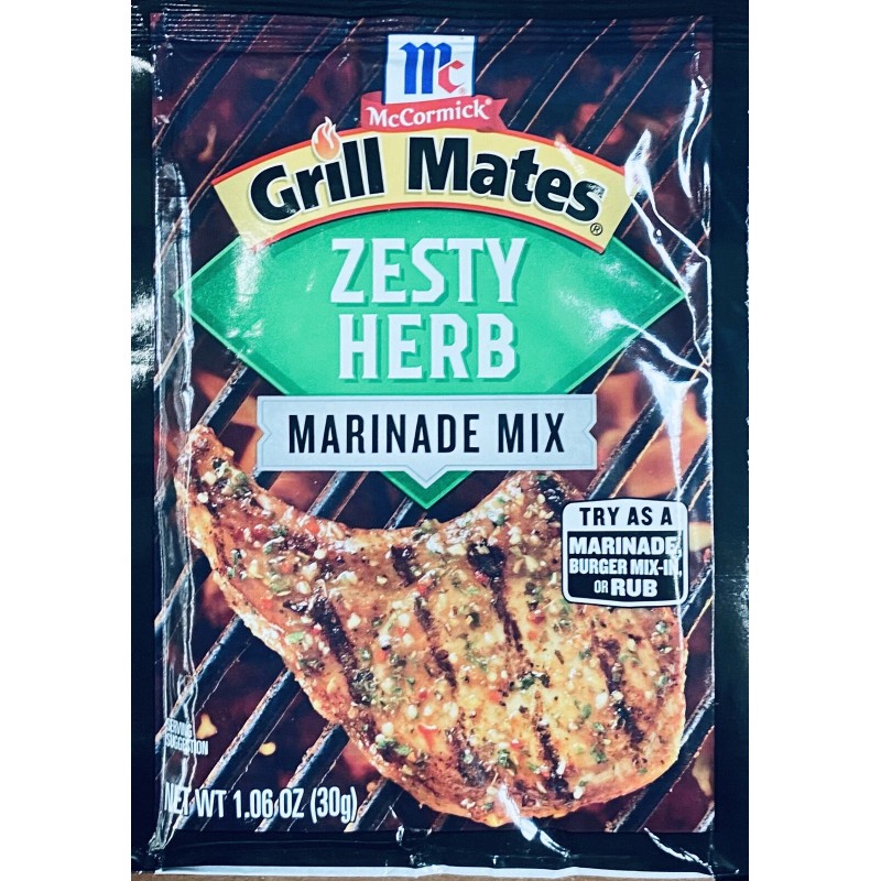 McCormick 2x McCormick Grill Mates ZESTY HERB Spice Seasoning Marinade