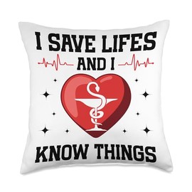 EMT Training CPR First Aid Trainer CPR Instructor Throw Pillow