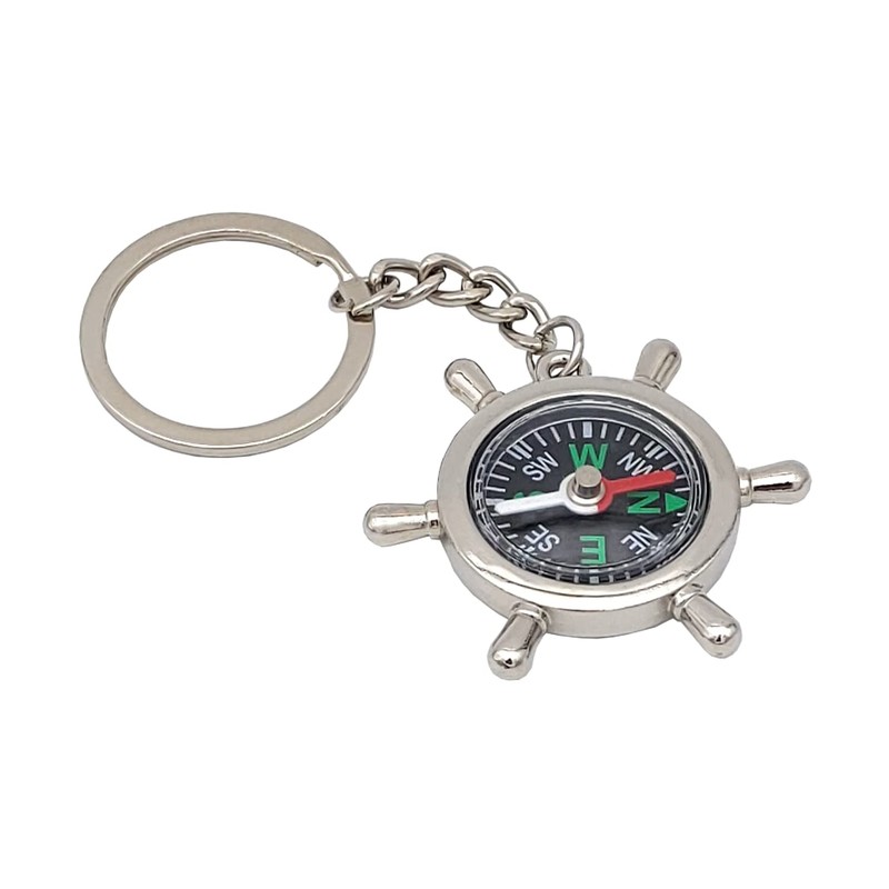 Magnetic Key Compass for Survival, Camping - Compass Rudder Boat