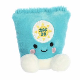 Aurora® Adorable Palm Pals™ Clara Sunscreen™ Stuffed Animal - Fun Collectible Plush for Kids and Adult Collectors - Perfect for Decorating Rooms and Birthday Gifts - Blue 5 Inches