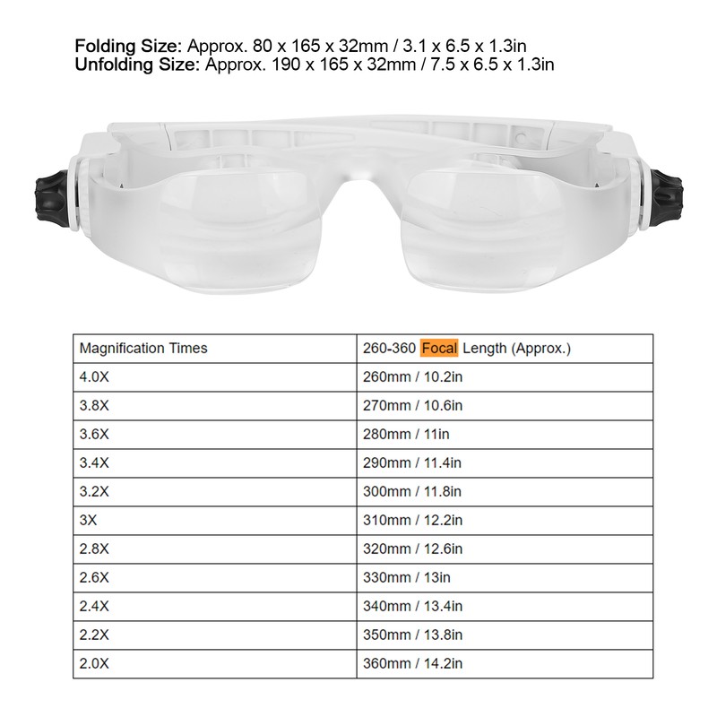 Head Mount Magnifying Glasses Folding Magnifier for Mobile Phone Reading