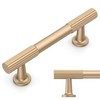 Amerdeco 10 Pack Champagne Gold Cabinet Pulls 3Inch(76MM) Hole Centers