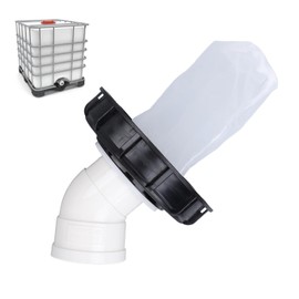 Ton Cover, 165mm IBC Lid Filter Cover Reusable Rain Screen Filter with Extension Tube High Efficient Filtration Ton for Container Rainwater (45