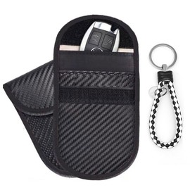 JINXU Cage Protector Bag, Signal Blocking Key Pouch Cage, Signal Blocking Security Pouch Anti-Theft Anti-Hacking Car Keys Fob Cover for Keyless Entry Fob Signal Blocking Pouch, White