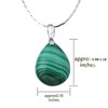 iSTONE 925 Sterling Silver Natural Malachite Ladies Pendant Necklace Water