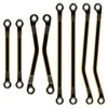 JGGZONE 8PCS TRX4M Brass High Clearance Chassis Links Set Black