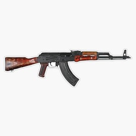 Kalashnikov AKM Window Bumper Sticker Decal 5"