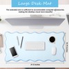 Hahafelt Scalloped Desk Mat Large Scalloped Piping Cute Desk Mat