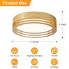 ZUYURT Dimmable Gold Flush Mount Ceiling Light Modern Ceiling Light