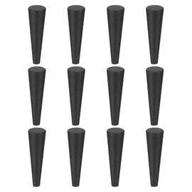 PATIKIL Solid Rubber Stopper 3.5x9x30mm 12 Pack Tapered Lab Rubber Plug Test Tube Plug Flask Water Pipe Seal Black