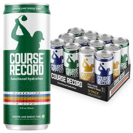 Functional Hydration Drink for Golfers – COURSE RECORD Variety Pack – Electrolytes, Calm Energy & Focus – Healthy Sports Drink – 12-Pack (12oz Cans) – Low Sugar, Low Caffeine