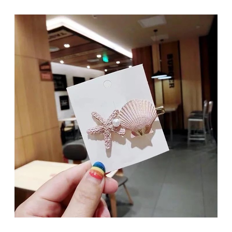 Mermaid Starfish Seashell Hair Clips for Women Girls Starfish Shell