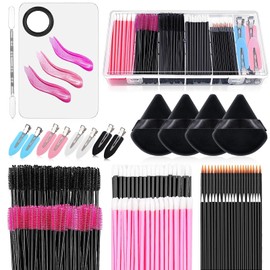 Herramientas de Aplicación de Maquillaje Desechables, Kit de Aplicadores de Maquillaje Desechables, 200 Brochas de Maquillaje Desechables con Varitas de Rímel, Aplicadores de Brillo de Labios et al.