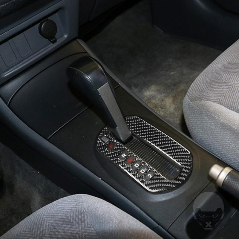 PJFUS Real Premium Carbon Fiber Car Center Console Automatic Gear