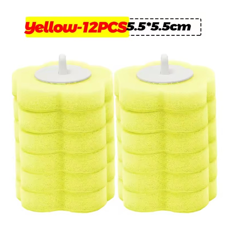 Disposable Toilet Brush Replacement Heads for Bathroom Cleaning – Foam
