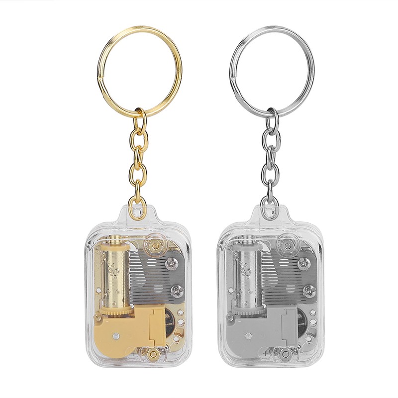 2pcs Mini Music Box Key Chain Exquisite Pendant Key Chain