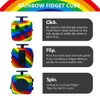 ZCOINS Rainbow Fidget Cube with 6 Sides Stress Relief Fiddle