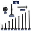 #8 x 3" Sheet Metal Screws 250PCS 410 Stainless Steel