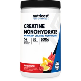 Nutricost Creatine Monohydrate Powder (Fruit Punch, 500 Gram)
