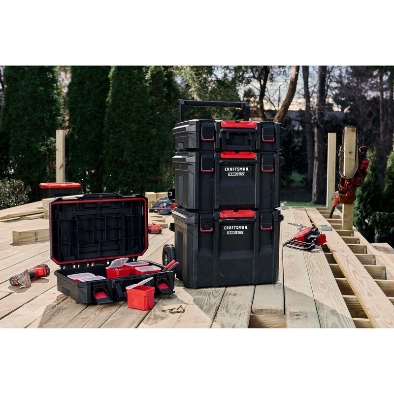CRAFTSMAN TRADESTACK Tool Box, Waterproof Indoor/Outdoor, Stackable Tool Storage, Lockable,