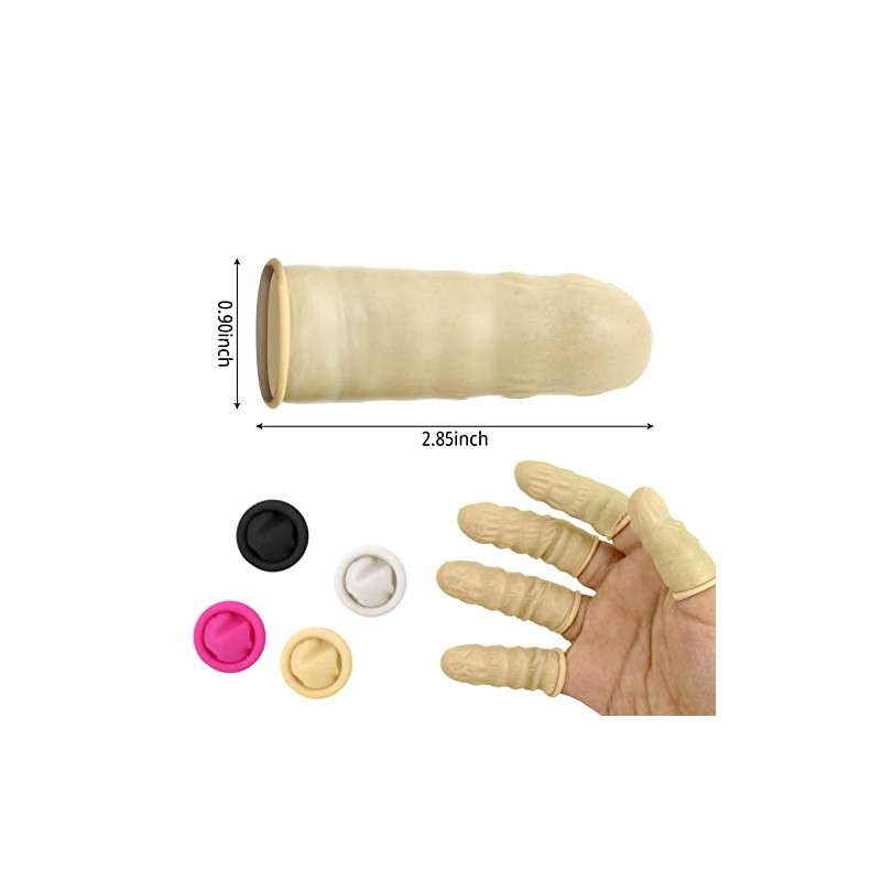 MELTU 200 Pcs Finger Cots, Disposable Finger Protectors, Latex Anti-Static