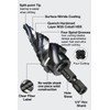 Lytool 3-Piece M35 Cobalt Step Drill Bits Set, 1/8"-7/8", 1/4"