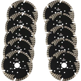 Stadea SBD104K 6" Diamond Saw Blade Continuous Turbo Dry Cut 8 MM Segments - 5-Inch, Pack of 10
