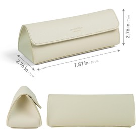 carrotez Stylish Makeup Bag: Versatile Travel Toiletry Bag & Cosmetic Pouch, Perfect Small Makeup Organizer for Purse Essentials - Ideal Makeup Brush Holder & Sunglasses Case for Women - Cream, Cream,