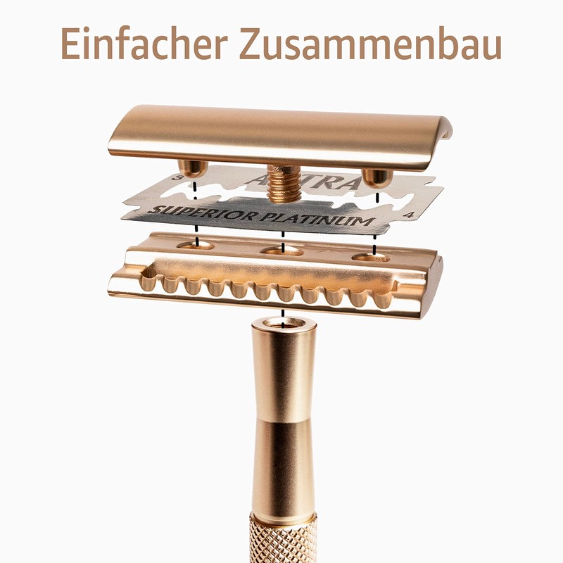 ANYMALE® Safety Razor Gold Edition - Women's Set with Stand
