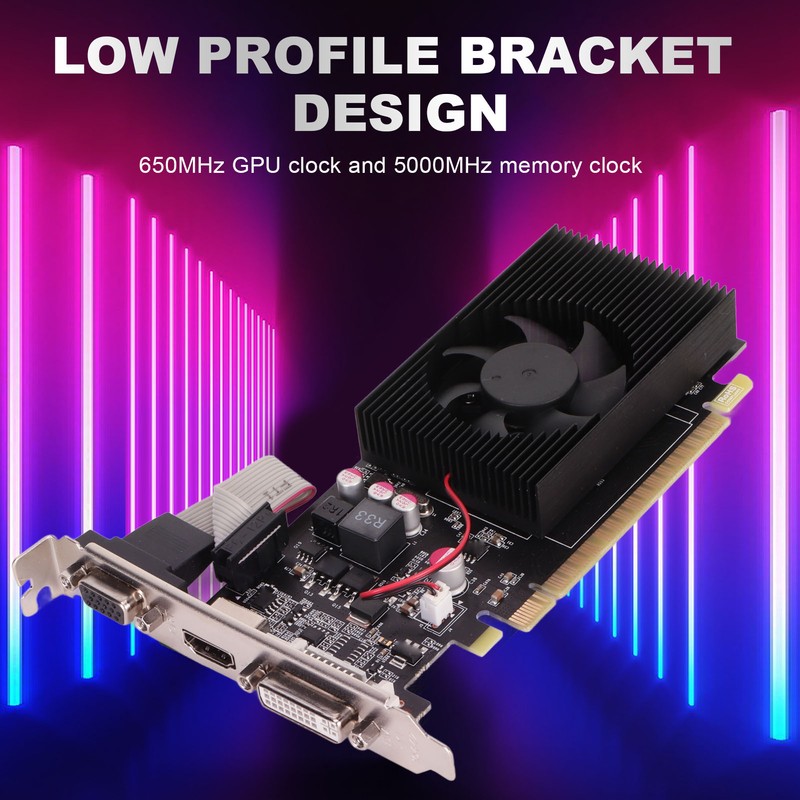 Desktop Graphics Card 4GB GDDR3 128bit 650/5000MHz Quiet Cooling Fan