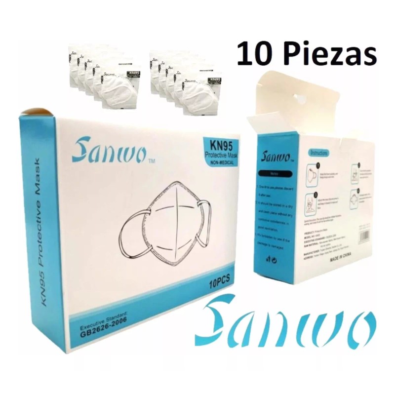 Sanwo Kn95 Blanco Sin Válvula Sanwo Con Certificación Grabada 50pz