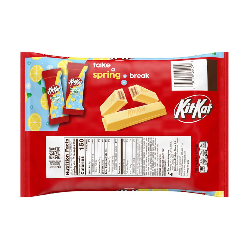 KIT KAT Miniatures Lemon Flavored Creme Wafer, Easter Candy Bag,